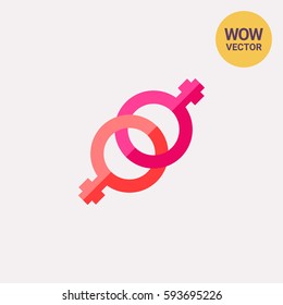 Pink lesbian icon