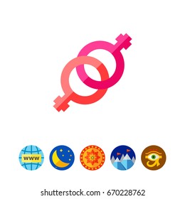 Pink lesbian icon