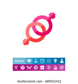 Pink lesbian icon