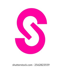 Pink Letter S Logo Design