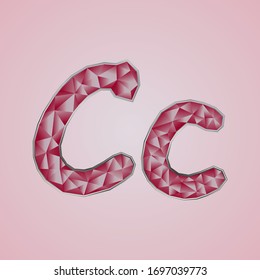 Pink letters with silver frame