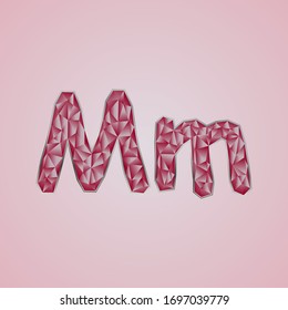 Pink letters with silver frame