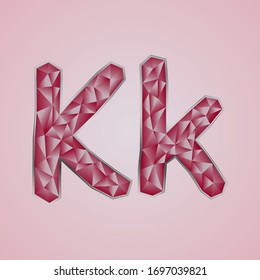 Pink letters with silver frame