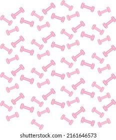 Pink lifting weights silhouette pattern