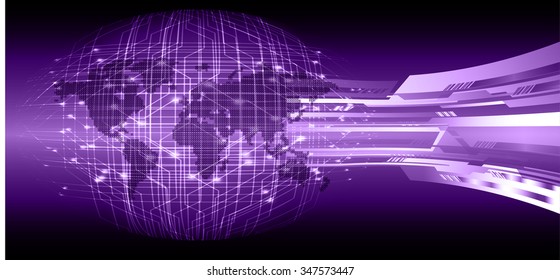 pink Light Abstract Technology background for computer graphic website internet and business.circuit.vector illustration.infographics. motion move.neon. pixel, Padlock, World Map, Global
