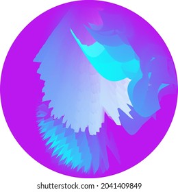 Rosa und hellblaue, abgerundete Hintergrundgestaltung.