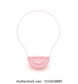 Pink Light bulbs. Minimal concept idea.