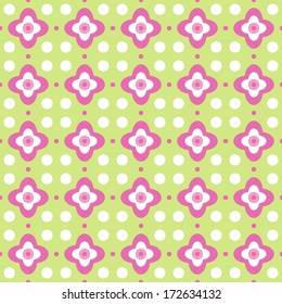 pink and light green seamless background