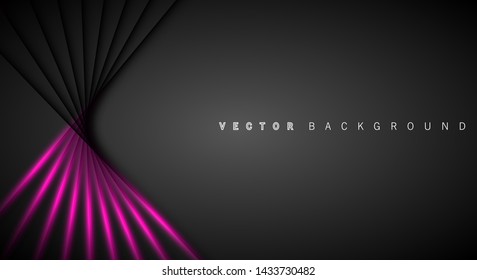 Pink light line shadow dark grey luxury background
