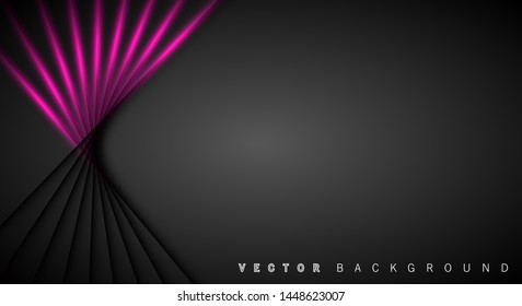 Pink light line shadow dark grey luxury background
