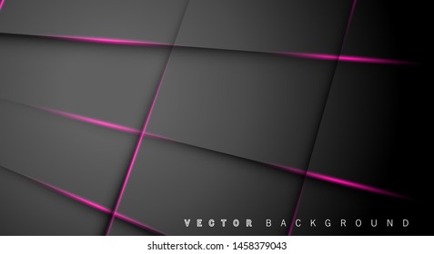 Pink light line shadow dark grey luxury background

