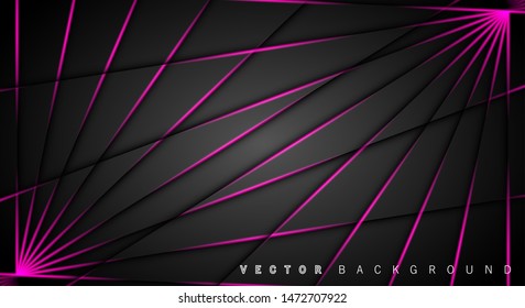 Pink light line shadow dark grey luxury background
