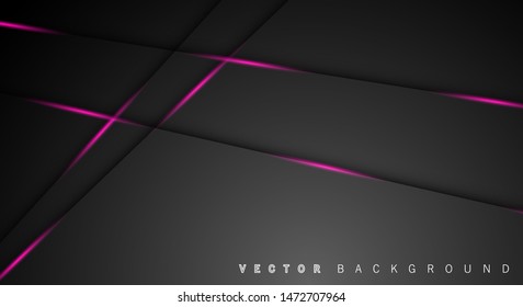 Pink light line shadow dark grey luxury background
