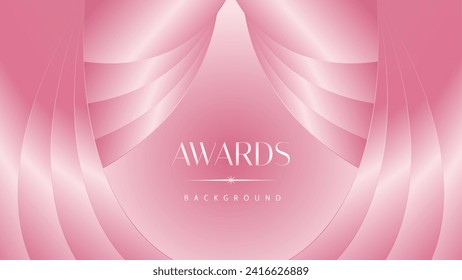 Pink light luxury award graphic background. Modern template premium corporate abstract design. Template trophy banner certificate dynamic. Vector illustration.