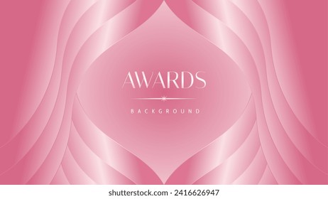 Pink light luxury award graphic background. Modern template premium corporate abstract design. Template trophy banner certificate dynamic. Vector illustration.