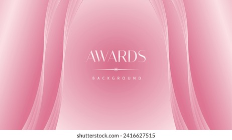 Pink light luxury award graphic background. Modern template premium corporate abstract design. Template trophy banner certificate dynamic. Vector illustration.