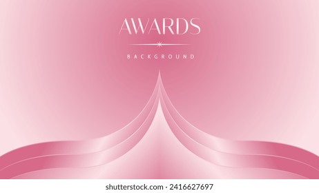 Pink light luxury award graphic background. Modern template premium corporate abstract design. Template trophy banner certificate dynamic. Vector illustration.