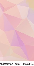 Pink light Pastel geometric rumpled triangular low poly style vector Background for Smart phone
