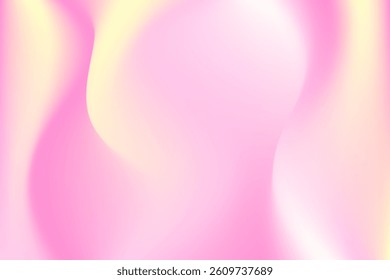 Pink, light yellow blur gradient background, with smooth nude color gradation, abstract liquid texture wallpaper with copy space. Aesthetic fluid flow product backdrop for presentation, poster