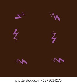 pink lightning bolt stickers in front of the background