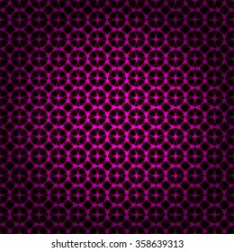 Pink lights abstract geometric shape on dark background