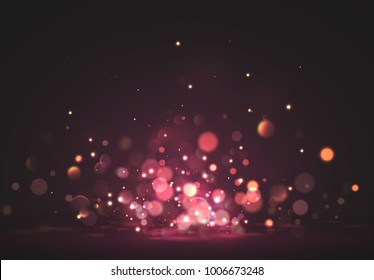 Pink lights. Background of bright glow bokeh.