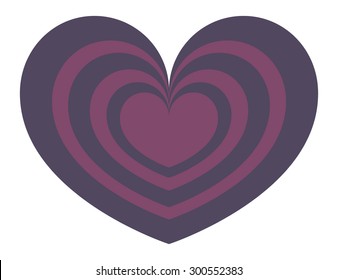 Pink and lilac hearts.
