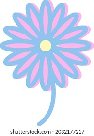 Pink lilly, illustration, vector, on a white background.