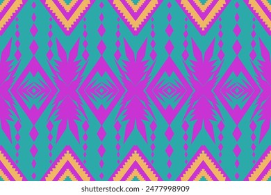 Pink and Lime Green Geometric Pattern: Neon Tribal-Inspired Design for Youthful Textiles, Party Decor, and Vibrant Wallpapers. Eye-Catching and Playful. Fashion Art 70s, 80s, 90s, 