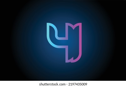 pink line 41 number logo icon design. Creative template for company and business