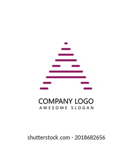 arte de la línea rosa Un diseño de logotipo premium para vector