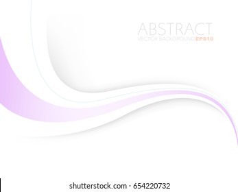 Pink line background vector curve overlap paper layer with white space for text design