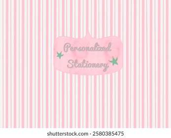 Pink line design notebook cover
