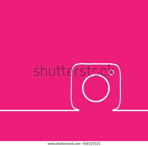 ピンクの線のフォトカメラの背景にベクター画像ロゴ Jpg Jpeg Eps アイコンボタン Instagramフラットソーシャルメディアサイン のベクター画像素材 ロイヤリティフリー