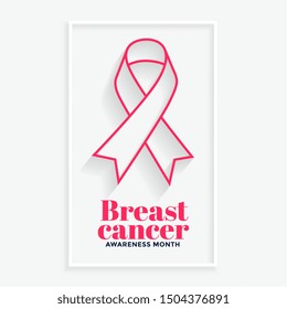pink line ribbon breast cancer awareness month background