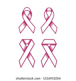 pink line ribbon, breast cancer awareness symbol