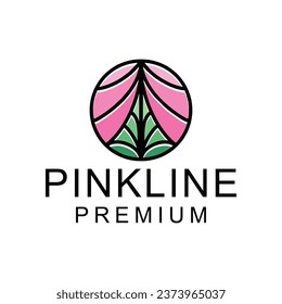 Pink Line Vector Graphic Design illustration Emblem Symbol and Icon