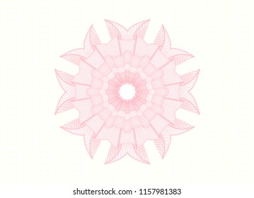 Pink linear rosette