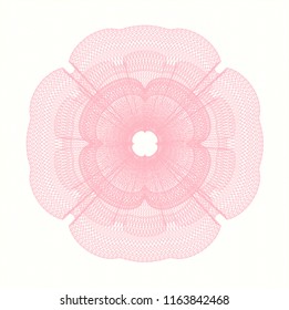 Pink linear rosette