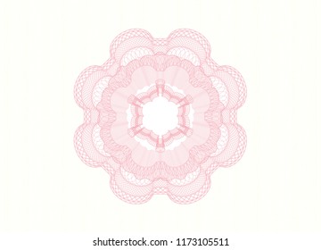 Pink linear rosette