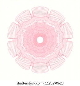 Pink linear rosette