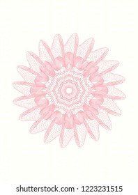 Pink linear rosette