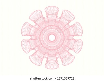 Pink linear rosette