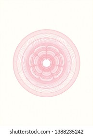 Pink linear rosette. Vector Illustration. Detailed.