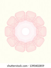 Pink linear rosette. Vector Illustration. Detailed.