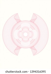 Pink linear rosette. Vector Illustration. Detailed.