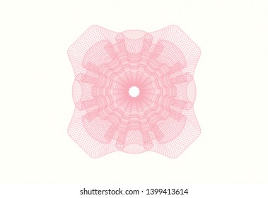Pink linear rosette. Vector Illustration. Detailed.
