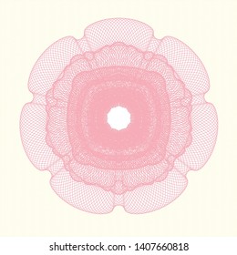 Pink linear rosette. Vector Illustration. Detailed.