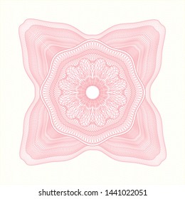 Pink linear rosette. Vector Illustration. Detailed.