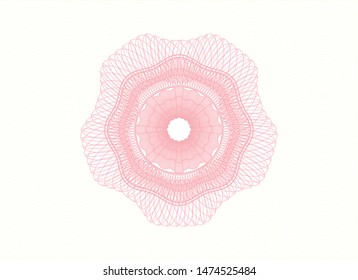 Pink linear rosette. Vector Illustration. Detailed.